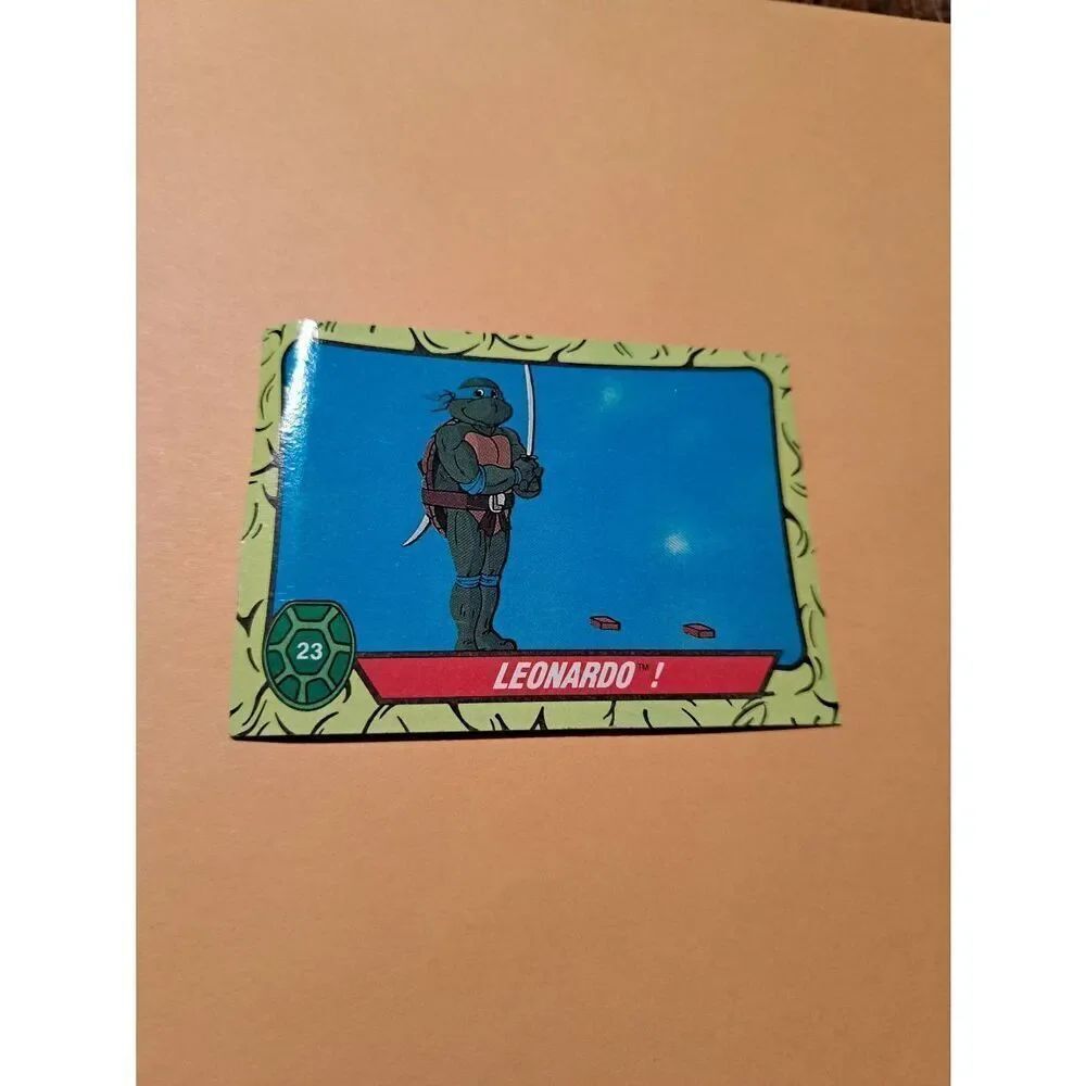 1989 Topps TMNT Leonardo Trading Card 23 Teenage Mutant Ninja Turtles